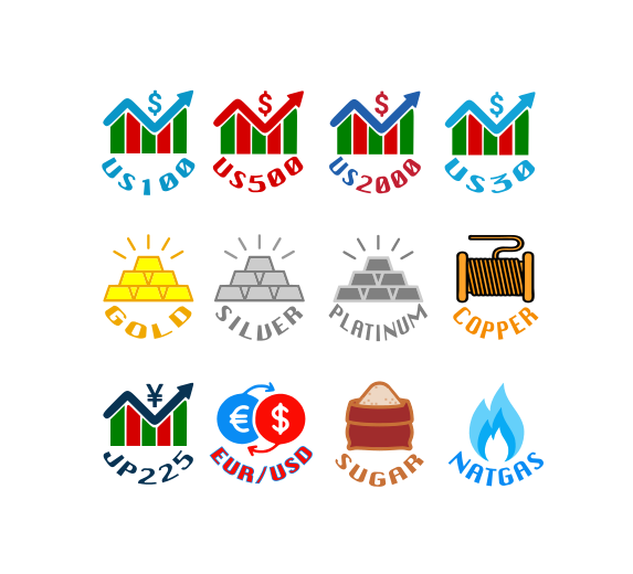 All 12 products pictogrammes indices, métaux et autres